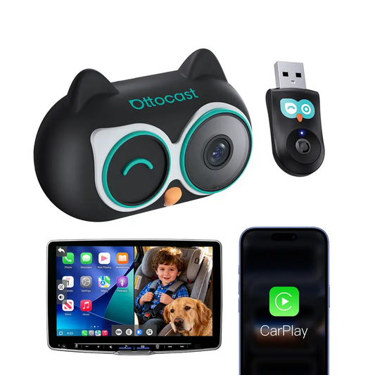 Baby Car Camera, Wireless CarPlay Rear Seat Monitor, 1080P HD Night Vision